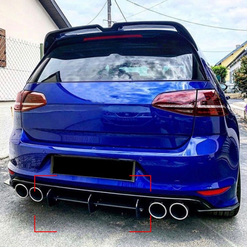 Car Accessories Lipa - Diffusore Posteriore Nero Opaco con Splitter