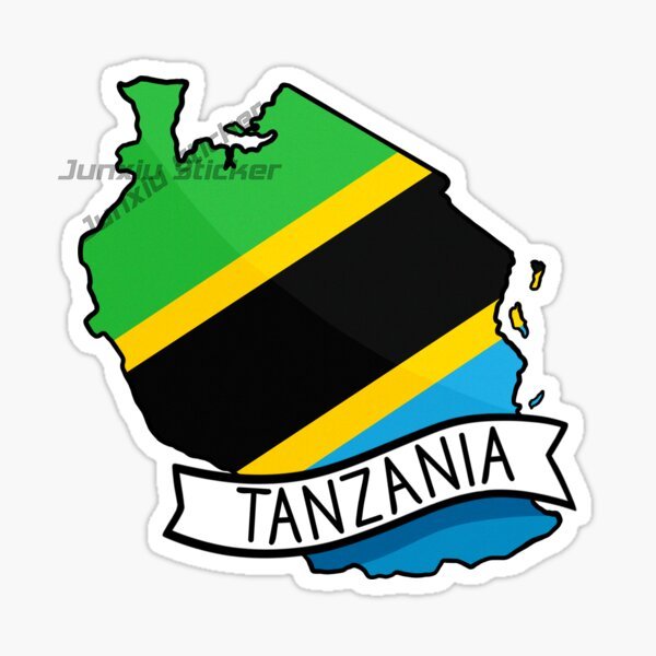 Car Accessories Zanzibar - Adesivo per Auto con Bandiera della