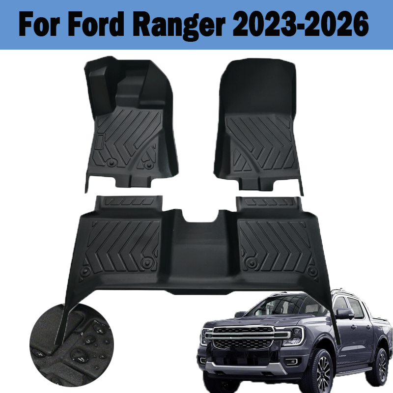 Car Floor Mat Rubber - Tappetini per Ford Ranger 2023-2026, Guida