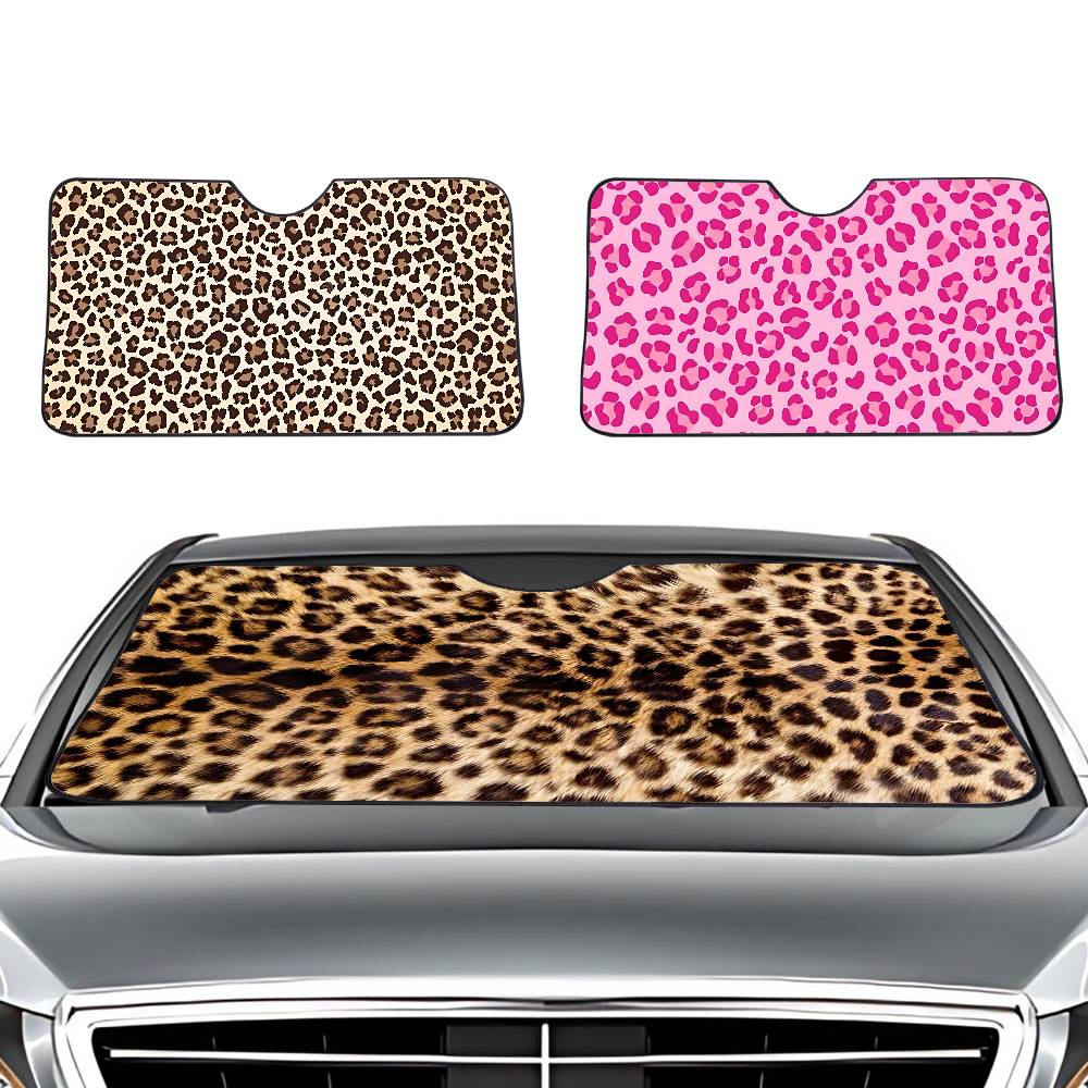 Car Accessories Outside - Pelliccia di animale (stampa leopardata) Parasole