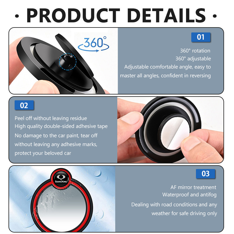 2 Pezzi Accessori Auto 360 °   - Car Blind Spot Mirror recensione e prezzo