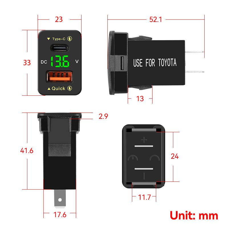 QC3.0 48W Usb C PD Porta 12V/2 - Car Accessories Qc recensione e prezzo